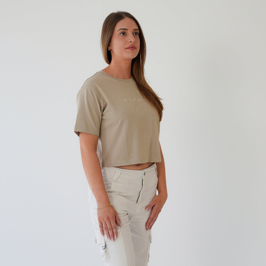 LADIES 'ESSENTIAL TOP' - BEIGE