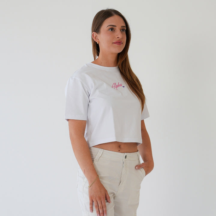 ALPHA LADIES 'ESSENTIAL TOP' - WHITE